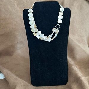 Silpada Sterling Silver and Ivory Mother-of-Pearl Necklace